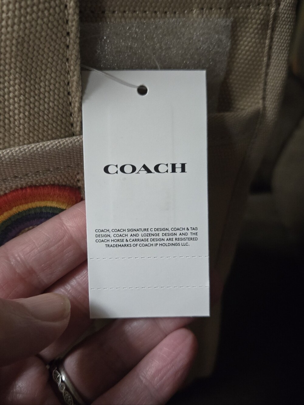 Brand New Coach Rainbow Cargo Tote - Picture 5 of 6